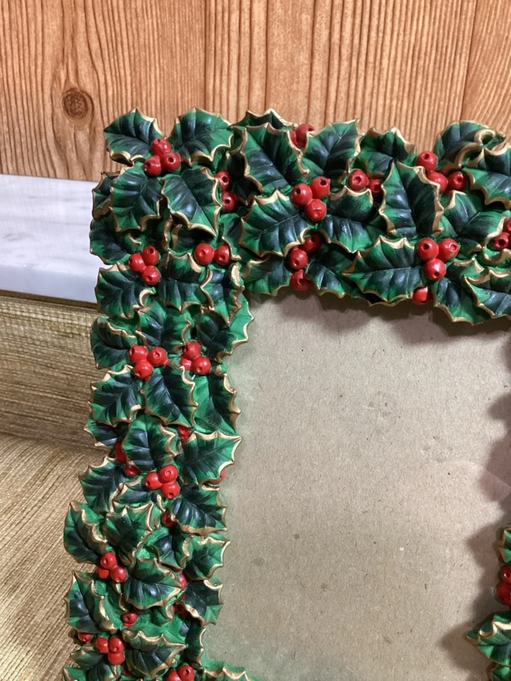 Holly Berry Decorative Picture Frame - Green & Red